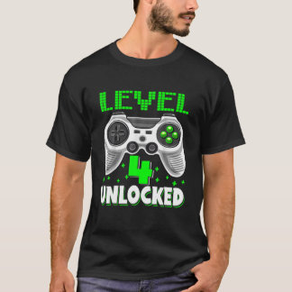 4歳の誕生日キッド4歳レベル4ロック解除V Tシャツ