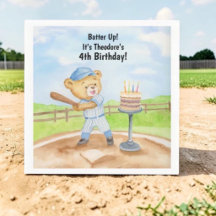 4歳の誕生日ティーボールテディベア野球