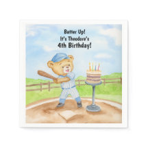 4歳の誕生日ティーボールテディベア野球