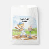 4歳の誕生日ティーボールテディベア野球 フェイバーバッグ (正面)