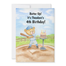 4歳の誕生日ティーボールテディベア野球