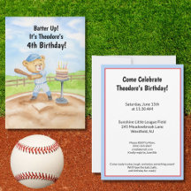 4歳の誕生日ティーボールテディベア野球