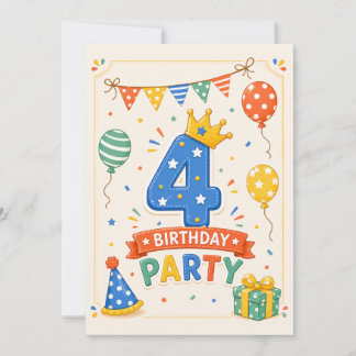 4歳の誕生日パーティーのカラフルな楽しみ