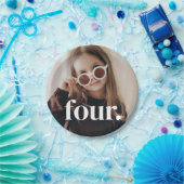 4歳の誕生日フォト - フォー ペーパープレート (パーティー)