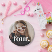 4歳の誕生日フォト - フォー ペーパープレート (パーティー)