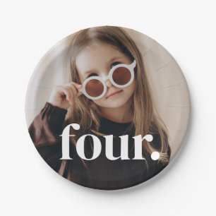 4歳の誕生日フォト - フォー ペーパープレート