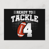 4歳の誕生日フットボールパーティーキッズ 4歳の誕生日 ポストカード (正面)