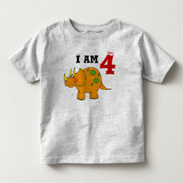 4歳の誕生日プレゼント、恐竜のトリケラトプス トドラーTシャツ
