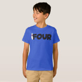 4歳の誕生日ボウリングTシャツ 子供用 Tシャツ (正面フル)