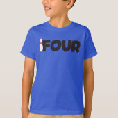4歳の誕生日ボウリングTシャツ 子供用 Tシャツ (正面)