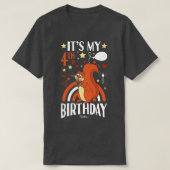 4歳の誕生日リス Tシャツ (デザイン正面)
