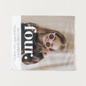 4歳の誕生日写真ウェルカムサイン タペストリー (正面(横))