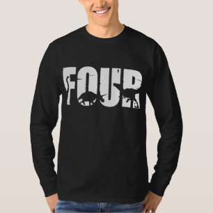 4歳の誕生日少年の恐竜Tレックスギフト4th B Tシャツ