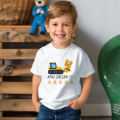 4歳の誕生日建設Tシャツ – 黄色のダンプ トドラーTシャツ