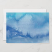 4歳の誕生日招待状 青い海の水中の世界 招待状 (裏面)