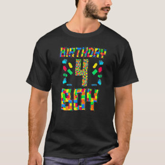 4歳の誕生日男の子とパズルゲーム幼児 Tシャツ
