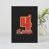 4歳の誕生日男の子ギフト消防士 シーズンカード (スタンド正面)
