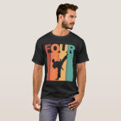 4歳の誕生日空手テコンドーテーマ Tシャツ (正面フル)