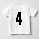 4歳の誕生日4幼児Tシャツ ベビーTシャツ (正面)
