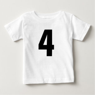 4歳の誕生日4幼児Tシャツ ベビーTシャツ
