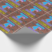 4歳の誕生日:おもしろい、アーバングラフィティインスパイアルック ラッピングペーパー (角)