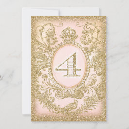 4歳の誕生日 かつて王子様と姫 招待状