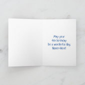 4歳の誕生日：カラフル音楽シンボル+虹4 カード (内部)