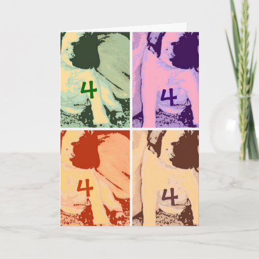 4歳の誕生日 カード (正面)