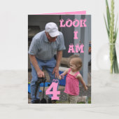 4歳の誕生日 カード (正面)