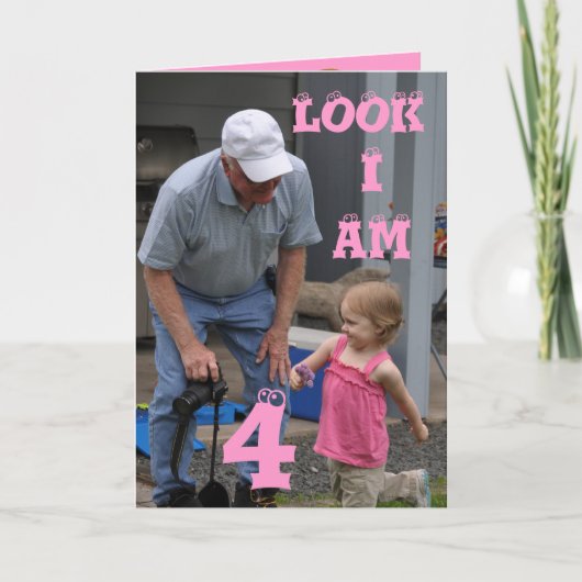 4歳の誕生日 カード (正面)