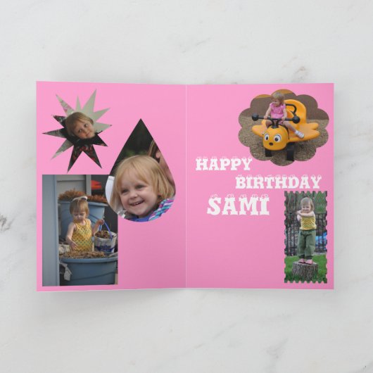 4歳の誕生日 カード (内部)