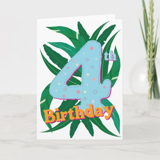 4歳の誕生日 カード (正面)