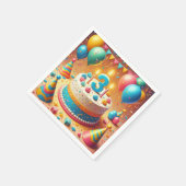 4歳の誕生日 スタンダードカクテルナプキン (角)