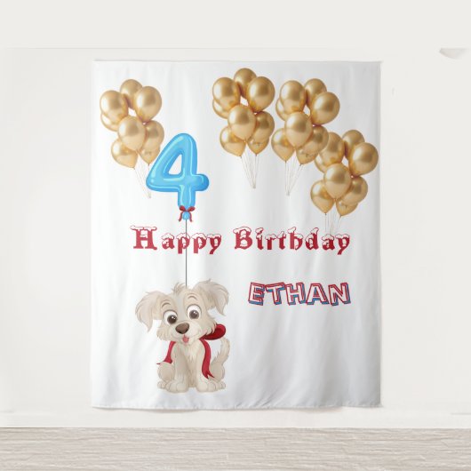 4歳の誕生日  タペストリー (正面)