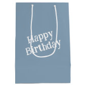 4歳の誕生日 ダックリングが水たまりでダンス ミディアムペーパーバッグ (裏面)