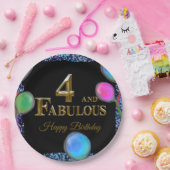 4歳の誕生日 ペーパープレート (パーティー)