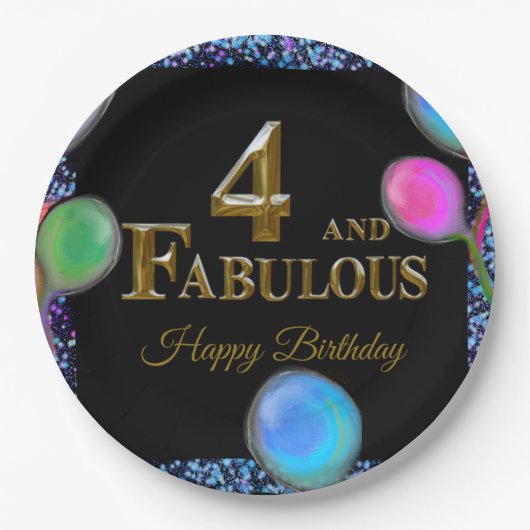 4歳の誕生日 ペーパープレート (正面)