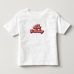 4歳の誕生日 子供の誕生日 トドラーTシャツ