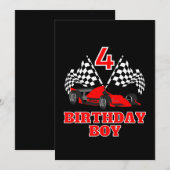 4歳の誕生日 招待状 (正面/裏面)