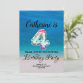 4歳の誕生日 招待状 (スタンド正面)