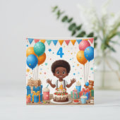 4歳の誕生日 招待状 (スタンド正面)