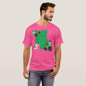 4歳の誕生日 男の子 トラック 農家 4歳の誕生日 Tシャツ (正面フル)