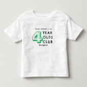 4歳の誕生日 | 4歳の幼児パーソナライズされた トドラーTシャツ (正面)