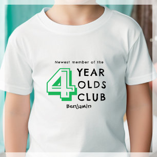 4歳の誕生日 4歳の幼児パーソナライズされた トドラーTシャツ