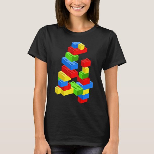 4歳カッコいいの誕生日建物ブロック4歳の少年 Tシャツ (正面)