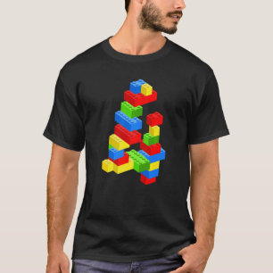 4歳カッコいいの誕生日建物ブロック4歳の少年 Tシャツ