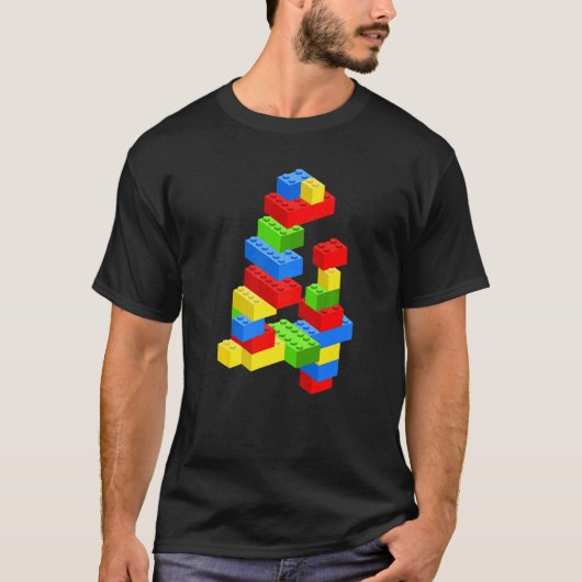 4歳カッコいいの誕生日建物ブロック4歳の少年 Tシャツ (正面)