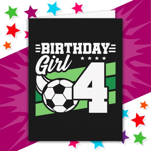 4歳サッカーサッカーパーティー4歳の誕生日 カード