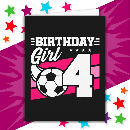 4歳サッカーサッカーパーティー4歳の誕生日 カード