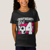 4歳サッカーサッカーパーティー4歳の誕生日 Tシャツ (正面)